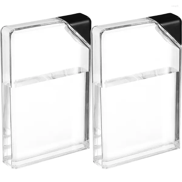 Bouteilles d'eau 2 pcs tasse transparente réutilisable mince bouteille plate en verre thé de thé pour voyage