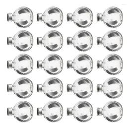 Bouteilles d'eau 20 pcs bouteille en plastique transparent mini voyage couvercle pour animaux de compagnie décorer vide en forme d'ampoule