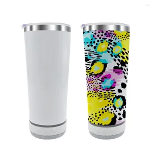 Botellas de agua 20oz Cono de acero inoxidable Altavoz Bluetooth inteligente Música Vaso Taza Drinkware Inalámbrico Vacío de doble capa