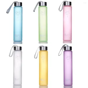 Bouteilles d'eau 280 ml portables en plastique transparent givré en plastique sport bouilloire