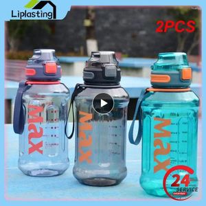 Bouteilles d'eau 2pcs 1200 ml bouteille de sport grande capacité avec corde portable de gym de gym