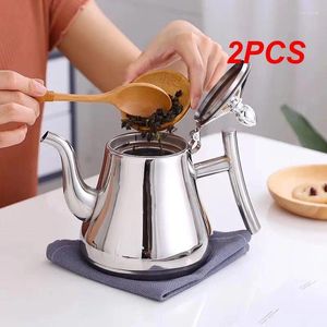 Bouteilles d'eau 2pcs théière avec filtre or plus épais café restaurant cuisinière à induction bouilloire en acier inoxydable
