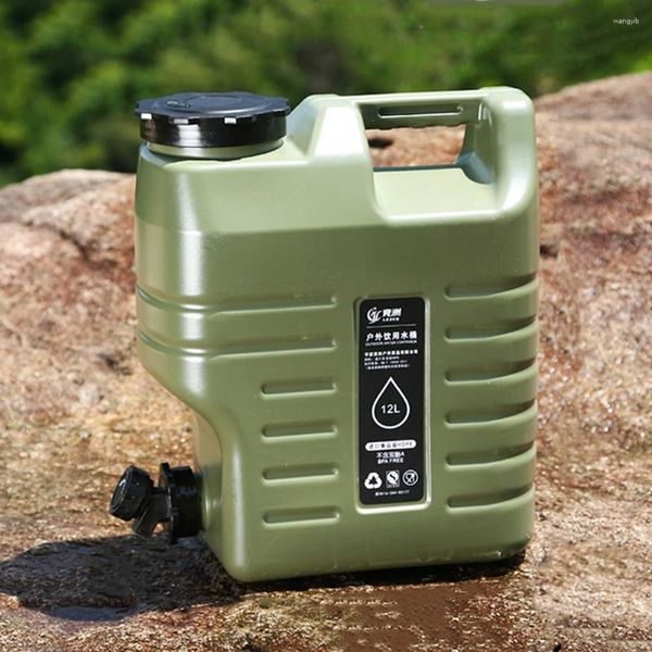 Bouteilles d'eau 3,2 gallons / 12L Conteneur de camping avec Spigot BPA Jug Food Grade PE pour Camping en plein air / randonnée Emergency Storage