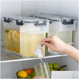 Waterflessen 3,5 / 6L koelkast drankdispenser grote capaciteit limonade theeketel lekvrij zomer voor buiten picknickfeest droplevering
