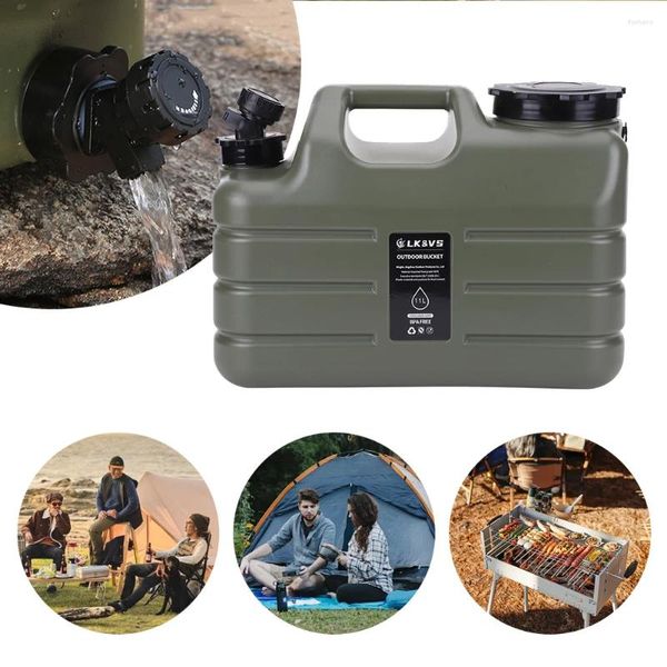 Bouteilles d'eau 3 gallons contenant BPA Puche de camping portable libre avec réservoir de rangement Spigot pour urgence de randonnée