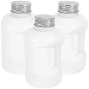 Bouteilles d'eau 3 pièces seaux couvercles bouteille de boisson carré plat lait bouchons en plastique transparent Pp Gallon cruche