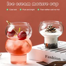 Waterflessen 300520 ml Creatieve Koffiemok Kalebas Vorm Cocktail Glazen Beker Whisky Wijn Yoghurt Dessert Bar Drinkware voor Gift 230428