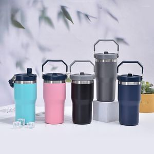 Bouteilles d'eau 30oz Bingba Cup en acier inoxydable isolé avec poignée grande capacité portable voyage d'affaires cadeau voiture