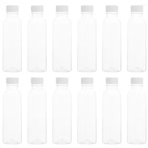 Botellas de agua 30pcs 250ml Plástico transparente Dispensador vacío Leche Almacenamiento Bebida Botella portátil