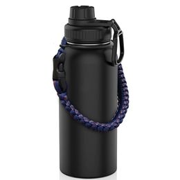 Waterflessen 32 oz/1L roestvrijstalen geïsoleerde waterflescirculatie fles Dubbele wand vacuüm geïsoleerde waterfles gebruikt voor sportschoolreizen 230407