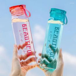 Waterflessen 350/550 ml glazen fles Koreaanse sport draagbare lekvrije reizen met drinkware buiten studentenbeker