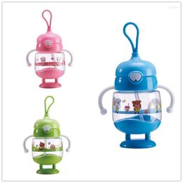 Water Flessen 350ml Baby Drinkfles Cup PPSU Anti-vallen Kinderen Stro Met Handvat Zuigeling Verpleging Voeden Sippy