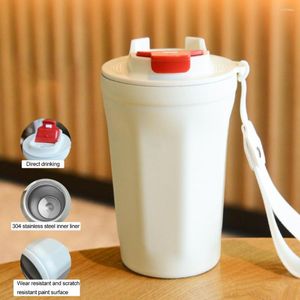 Water Flessen 380 Ml Eenvoudige Geïsoleerde Fles Anti-Brandwonden Met Lanyard Hoge Capaciteit Zomer Koude Koffie Mok Warmte behoud