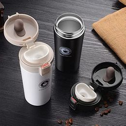 Bouteilles d'eau 380 ml Thermos tasse à café thé Double couche en acier inoxydable isolé sous vide en métal bouteille de sport en plein air 231121