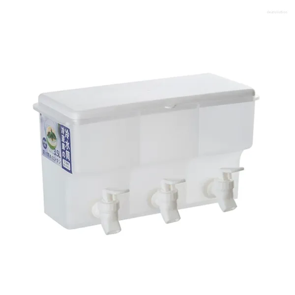 Bouteilles d'eau 3Grides 3.5L Réfrigérateur Cold-Kettle With-Faucet Lemonade-Water Bottware Drinkware-Kettle Pot Beverage Dropship