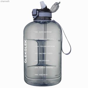 Waterflessen 3L sportwaterfles lekvrij BPA-vrij met rietje en handvat Perfect voor buitenactiviteiten voor mannen en vrouwen yq240320