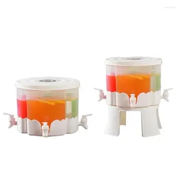 Bouteilles d'eau 4 grilles de boisson distributeur avec Spigot Refrigerator Beverage Ice Lemonade Juice Juice Conteners Bottle