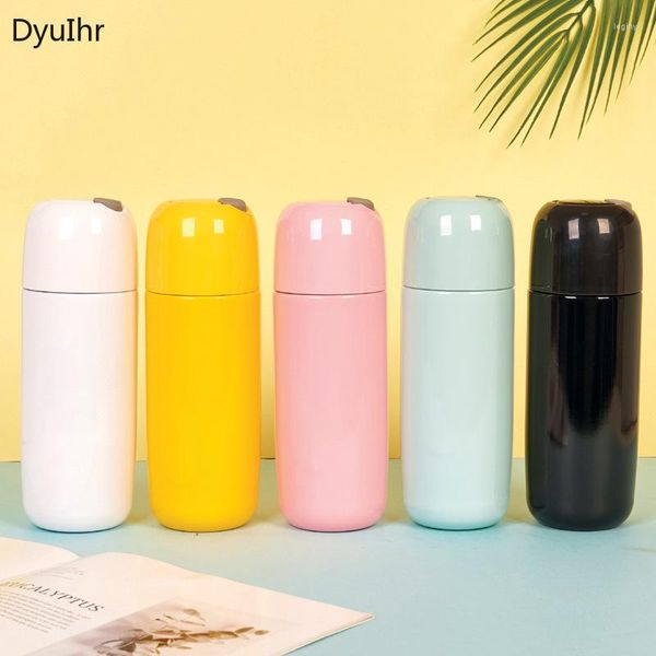 Bouteilles d'eau 400ml tasse isolante acier inoxydable couleur pure tasse portable tasse extérieure moderne simple pot cadeau dyuihr