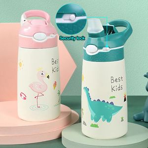 Bouteilles d'eau 400 ml thermos thermos en acier inoxydable pour les enfants portables Keep chaude bouteille d'eau froide pour l'hiver pour enfants garçon cadeau de Noël 230309