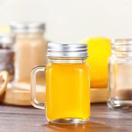 Bouteilles d'eau 40 ml / 60 ml / 120 ml de pot maçon pour la confiture et le miel Faut de fuite portable bouteille de jus de lait avec couvercle scellé B8S1