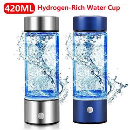 Botellas de agua 420 ml Botella del generador de hidrógeno portátil 3 minutos Modo de concentración de alta concentración