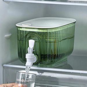 Waterflessen 4L Vruchtensap Emmer Met Kraan Transparante Koelkast Koude Kan Grote Capaciteit Lekvrij Drinkgerei Voor Thuis Party