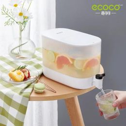 Bouteilles d'eau 4l réfrigérateur Joue froide robinet de grande capacité limonade de thé parfumée jus de bois distributeur de boisson