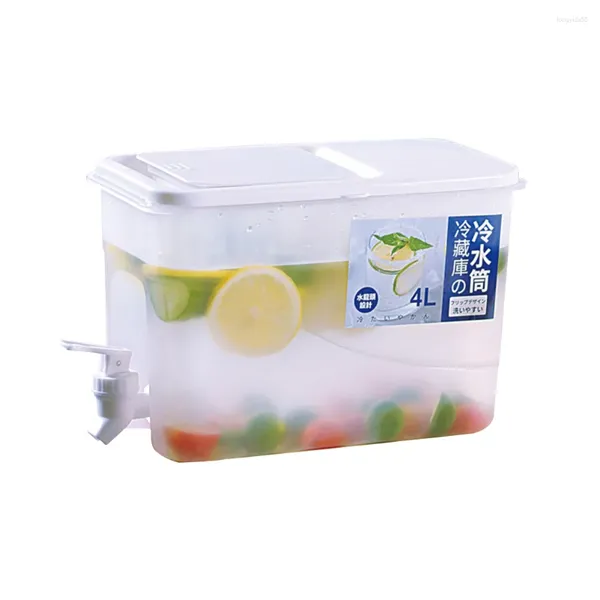 Bouteilles d'eau 4l réfrigérateur à froid troupe Dispensateur en plastique Contource de limonade multifonction grande capacité pour les boissons