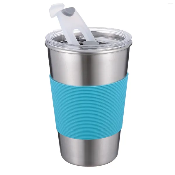 Bouteilles d'eau 500 ml en acier inoxydable tasse pour enfants avec paille enfant en bas âge boisson monocouche isolée enfants