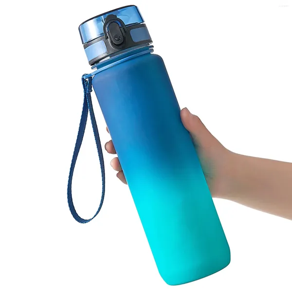 Bouteilles d'eau 500 ml / 650 ml / 1000 ml de bouteille de sport anti-bas portable grande capacité à boire pour barbecue extérieur