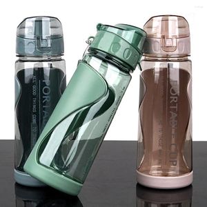 Waterflessen 500 ml plastic fles BPA-vrij buitensportbeker mok student draagbaar met handvat drinkgereedschap