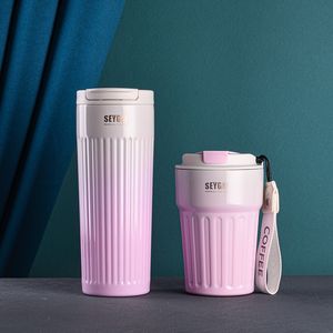 Waterflessen 500 ml roestvrijstalen draagbare koffiemok Tumbler Waterbeker Auto Thermosfles Thermocup Garrafa Caixa Termica Termos Kolf Koud 230309