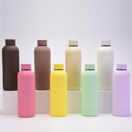 Bouteilles d'eau 500 ml Thermos bouteille Double paroi en acier inoxydable isolé sous vide grand ventre voyage Sports de plein air bouteilles fournitures pour la maison 230320