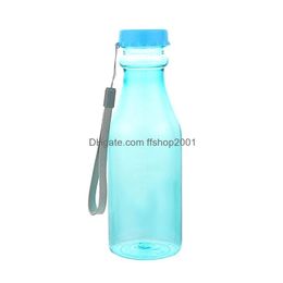 Bouteilles d'eau 550 ml Sports en plastique pour les fuites Yoga Gym Fitness Shaker Bottle Incassable Fit Enfants Drop Livrot Home Garden DH4BX