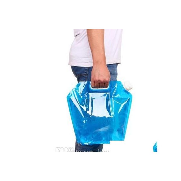 Botellas de agua 5L / 10L Bolsa para beber al aire libre Hervidores plegables plegables Contenedor de transporte de coche plegable para cámara Senderismo Entrega de gota Ho Dhgrd