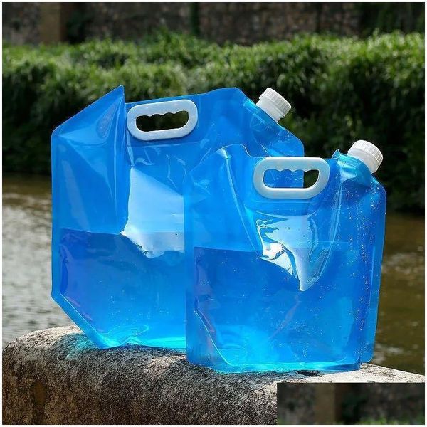 Bouteilles D'eau 5L / 10L En Plein Air Pliable Pliant Pliable Potable Sac De Voiture Eaux Transporteur Conteneur Pour Cam Randonnée Pique-Nique Bbq Drop D Dhlqf