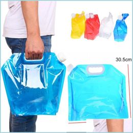 Bouteilles D'eau 5L Sac Pliant En Plein Air Boire Pliable Pour Activités Cam Randonnée Pique-nique Barbecue Drop Delivery Maison Jardin Cuisine Din Dhxds