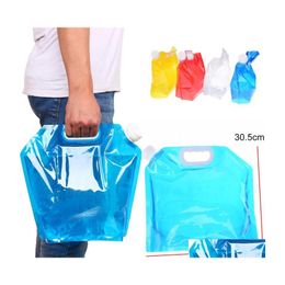 Bouteilles d'eau 5L sac pliant extérieur pliable boire pour les activités Cam randonnée pique-nique barbecue livraison directe maison jardin cuisine Din Dhtwc