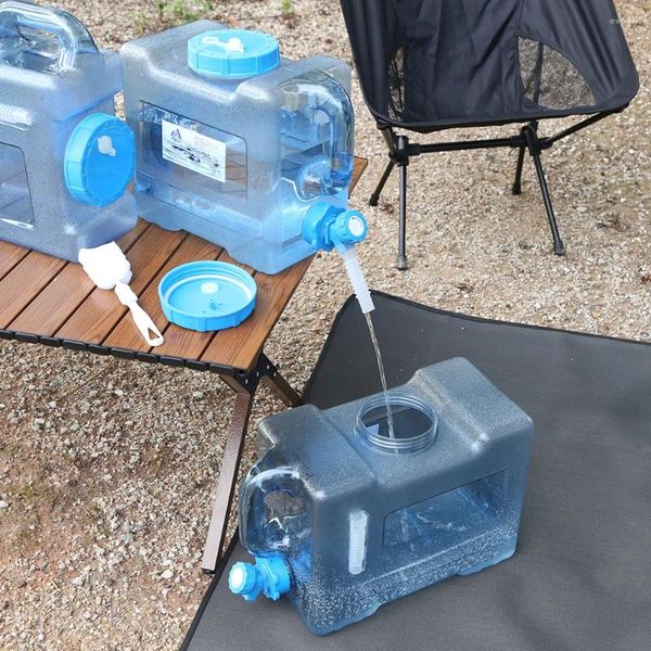 Bouteilles d'eau 6/8 / 13/18L Bodet extérieur Puche de conteneur portable avec robinet sans fuite grande capacité pour la conduite de voyage