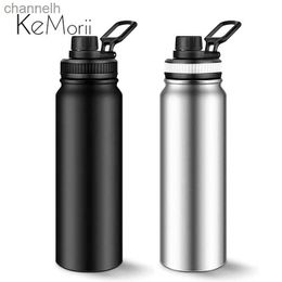 Bouteilles d'eau 600/800/1000 ml Bouteille thermos portable 304 Masse de voyage en acier inoxydable Double paroi à vide Isulate Tobuste