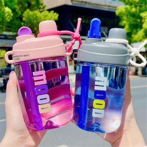 Bouteilles d'eau 600ml Couleur mignonne garçons filles enfants tasse portable voyage adultes school school pratique