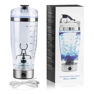 Bouteilles d'eau 600 ml électrique protéine shake agitateur USB bouteille lait café mélangeur bouilloire sport et fitness charge shaker tasse 231122