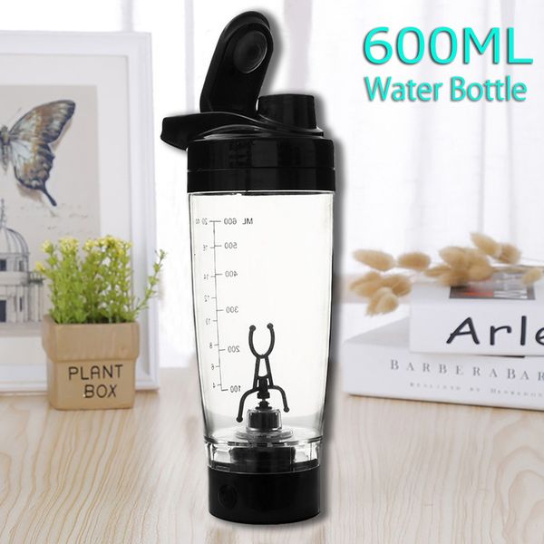 Botellas de agua 600ML Coctelera eléctrica de proteínas Blender Friendly Botella de mezcla de vórtice completamente automática Movimiento de elaboración Eco Copa de fitness a prueba de fugas 230621