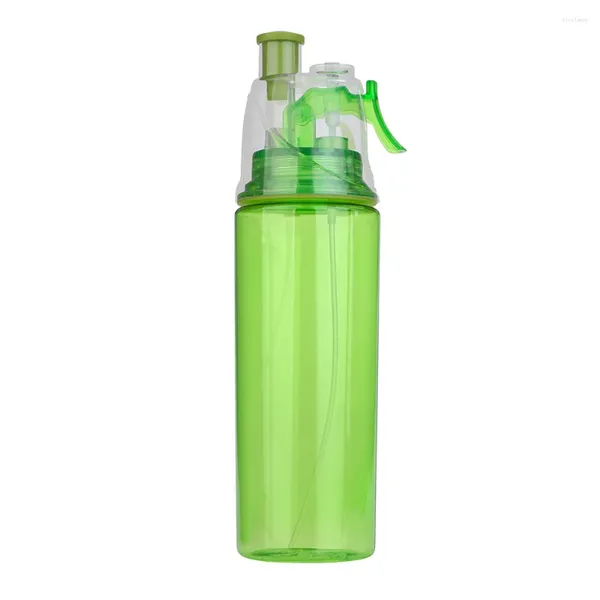 Botellas de agua 600ML Deporte Ciclismo Niebla Spray Gimnasio Botella de playa Taza para beber a prueba de fugas Taza joven y hambrienta