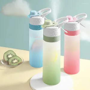 Waterflessen 650 ml flesspray gradiënt glazuur BPA gratis buiten sport grote capaciteit voor meisjes gemakkelijk te dragen drinkgereedschap
