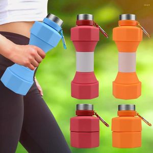 Bouteilles d'eau 650 ml bouteille de fitness grande capacité étanche bonne étanchéité en forme d'haltère gym sport bouilloire