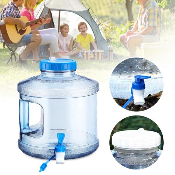 Bouteilles d'eau 7,5 L Conteneur portable Pichet à boire multifonction Transporteur de stockage de grande capacité pour la randonnée en conduite autonome