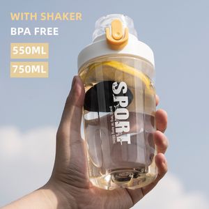 Bouteilles d'eau 700ML fitness shaker bouteille de sport Whey protéine poudre shaker tasse pour musculation en plastique mélangeur portable mélangeur de boissons 230711