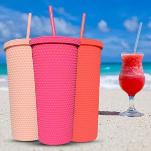 Botellas de agua 710ml Pretty Water Tumbler BPA Free Botella de bebida duradera Acabado mate PS Botella de agua 230703