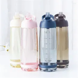Bouteilles d'eau 850 ml de bouteille de sport BPA BPA Type de paille de la fuite de randonnée de haute qualité de haute qualité